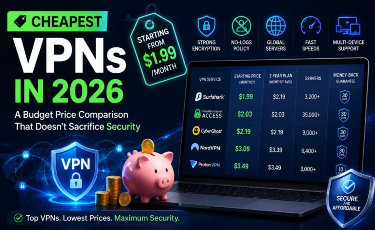 Cheapest VPNs in 2026: A Budget Price Comparison That Doesn't Sacrifice Security